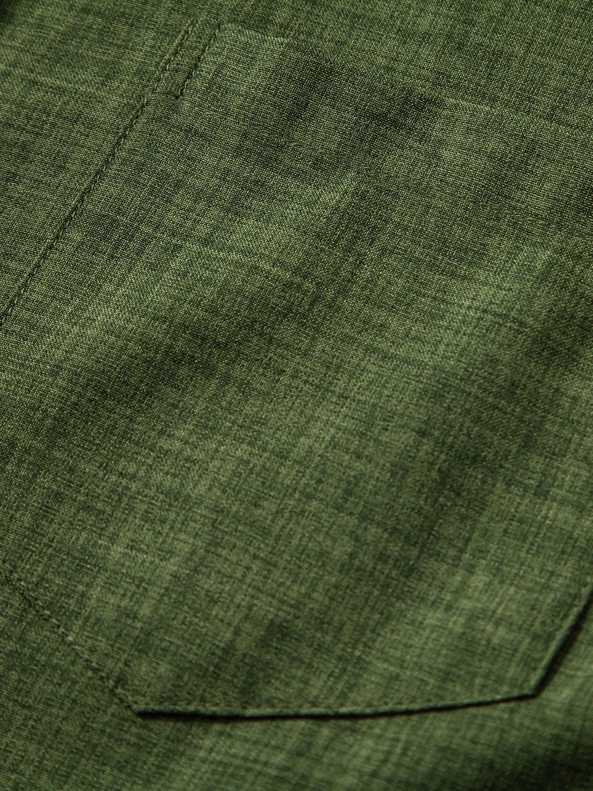 Short Sleeve Stand Collar Shirt & Straight Leg Linen Pants