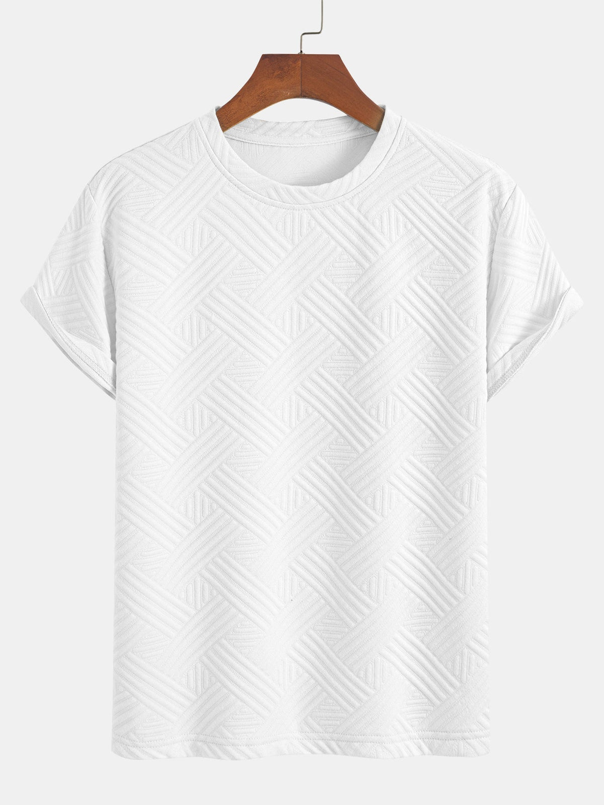 Striped Jacquard T-Shirt & Shorts Set