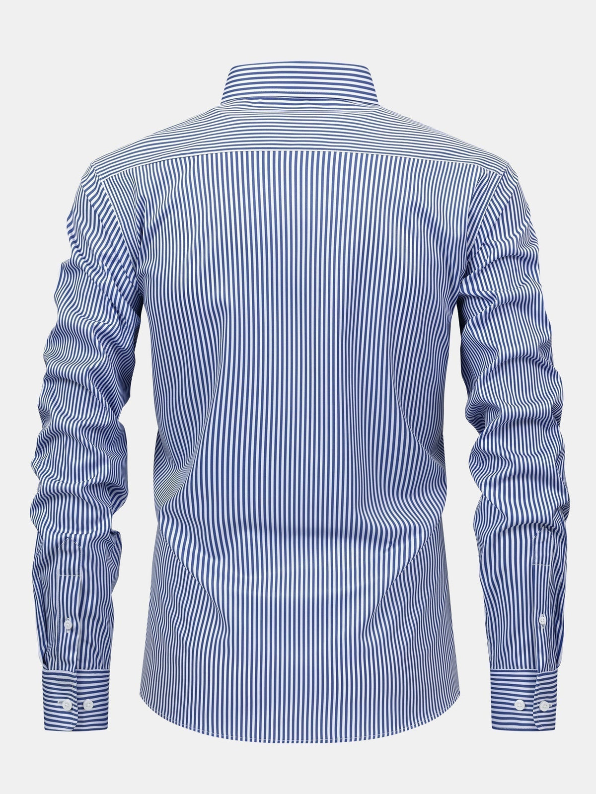 Long Sleeve Stripe Button Up Shirt & Slim Fit Tapered Trousers
