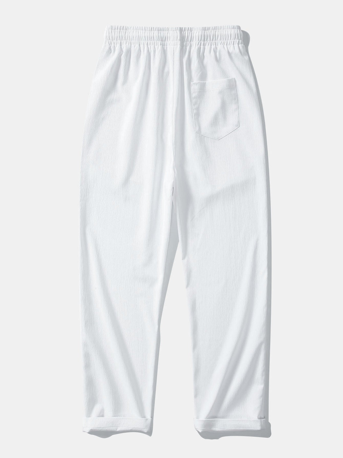 Texture Jacquard Cuban Shirt & Wrinkle Textured Straight Leg Pants