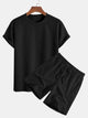 Striped Jacquard T-Shirt & Shorts Set