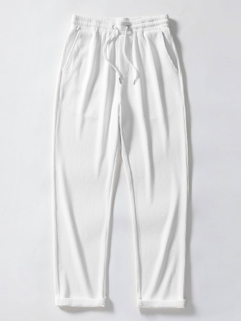 Muscle Fit Ribbed Button Up Shirt & Straight Leg Ribbed Pants